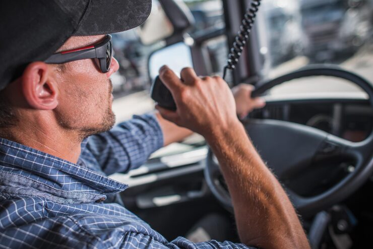 truck driver cb talking